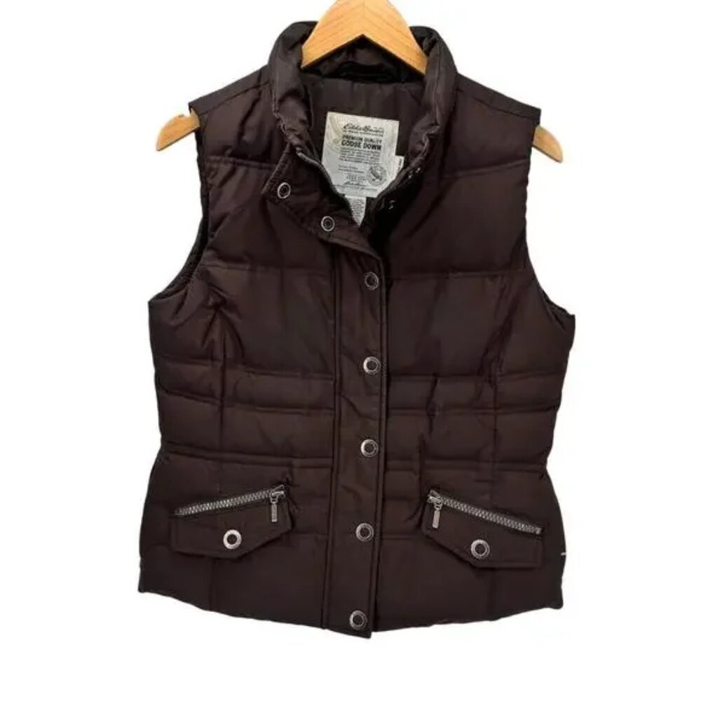 Eddie‎ Bauer  Vintage EB700 Goose Down Puffer Vest – Women’s LG, Brown